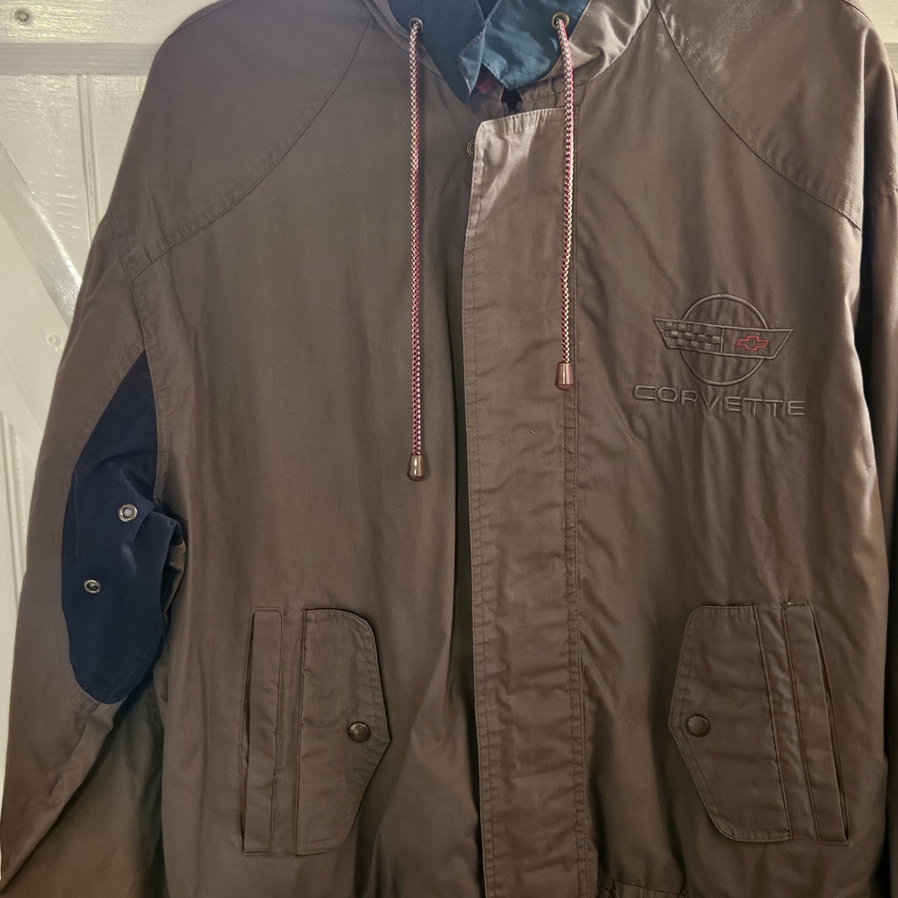 Corvette Men's Brown Windbreaker Jacket